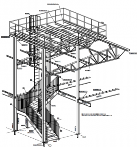 detalhamento estrutura metalica plataforma